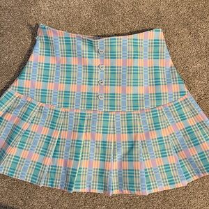 Cider Pastel Plaid Skirt